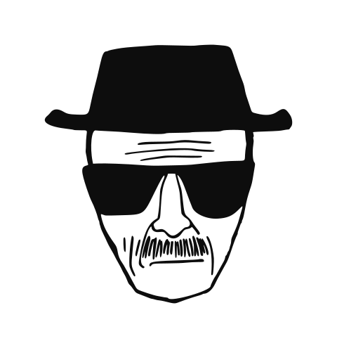 Sagoma adesiva Breaking Bad da tagliare in vinile prespaziato