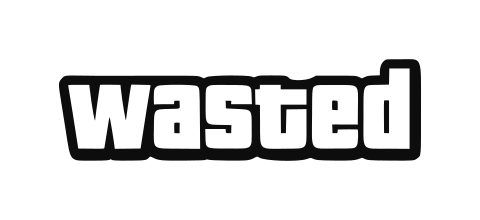 Sagoma adesiva Wasted da tagliare in vinile prespaziato